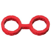 Japanese Bondage Siliconen Handboeien - Rood - PlayForFun